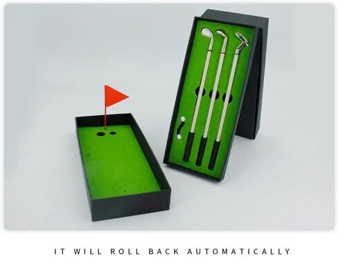 Wekje Golf Pen Gift Set Cool Office Gadgets Desk Accessories,Mini Desktop Golf Gift Golf Ball Club Pen Set for Men Office Colleagues Desk Sports Games in Saudi Arabia