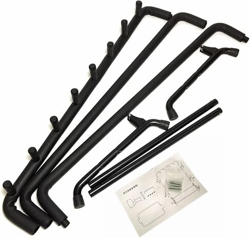 Rosefinch Multi 7 Guitar Stand Rack Floor Stand - Foldable Universal Display Rack - Portable Black Guitar Holder With No Slip Rubber Padding for Acoustic, Electric, Bass Guitar Bag Case（7 Spaces） in Saudi Arabia