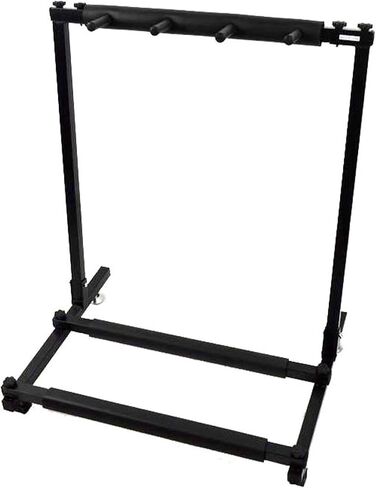 Rosefinch Multi 7 Guitar Stand Rack Floor Stand - Foldable Universal Display Rack - Portable Black Guitar Holder With No Slip Rubber Padding for Acoustic, Electric, Bass Guitar Bag Case（7 Spaces） in Saudi Arabia