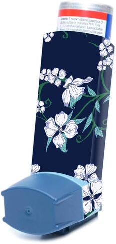 MightySkins Skin Compatible with Ventolin HFA Asthma Inhaler - White Freesia | Protective, Durable, and Unique Vinyl Decal wrap Cover | Easy to Apply, Remove, and Change Styles | Made in The USA in Saudi Arabia