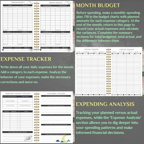 Budget Planner Budget Book 2024, 17-Month Bill Organizer from AUG. 2023 to DEC. 2024, Updated Financial Planner to Take Control of Your Money, 8.5" X 6.3", 4 Sets of Stickers in Saudi Arabia