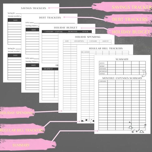 Budget Planner Budget Book 2024, 17-Month Bill Organizer from AUG. 2023 to DEC. 2024, Updated Financial Planner to Take Control of Your Money, 8.5" X 6.3", 4 Sets of Stickers in Saudi Arabia