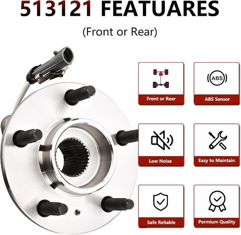 FWD Front Wheel Hub Bearing Assembly for Chevy Impala Monte Carlo, Cadillac DTS Eldorado Seville, Buick Century Lacrosse Regal, Pontiac Grand Prix Bonneville 513121 in Saudi Arabia