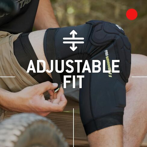 واقيات الركبة G-Form Pro-Rugged 2 MTB - وسادات الركبة للدراجات الجبلية للرجال والنساء - أسود، مقاس كبير للبالغين in Saudi Arabia