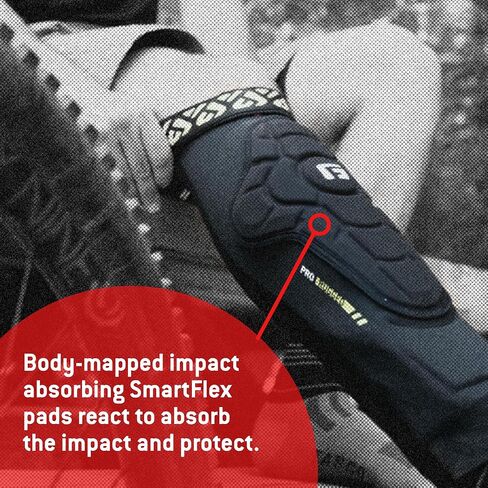 واقيات الركبة G-Form Pro-Rugged 2 MTB - وسادات الركبة للدراجات الجبلية للرجال والنساء - أسود، مقاس كبير للبالغين in Saudi Arabia