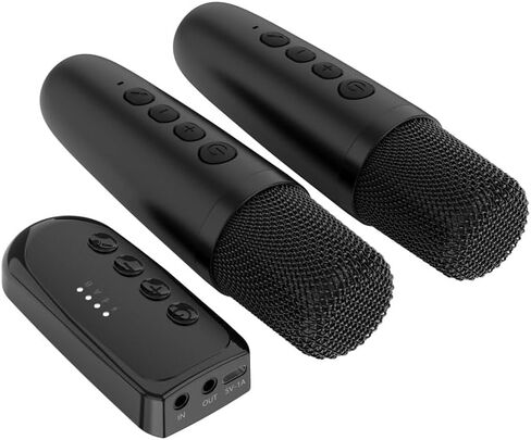 Wireless Microphones Karaoke Machine，Karaoke Companion，Karaoke Mixer System, Dual Handheld, Smart TV, PC, Speaker, Amplifier, Church, Wedding - Support AUX in/Out (White) in Saudi Arabia