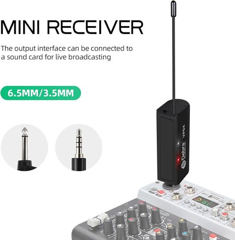 D Debra Wireless Microphone System Audio Dual Cordless Dynamic Handheld Mic with Rechargeable Receiver, for Karaoke Singing, Wedding, DJ, Party, Speech, Church, Class Use, 200ft (VP-04) in Kuwait