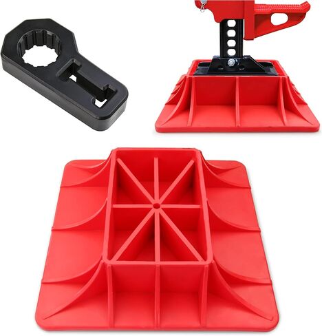قاعدة جاك ومقبض متوافق مع YIYITOOLS، قطعتان، قاعدة للطرق الوعرة، أحمر وأسود، تخفف من غرق الرافعة، ملحقات حامي شريط المقبض (YN-1-001) in Kuwait