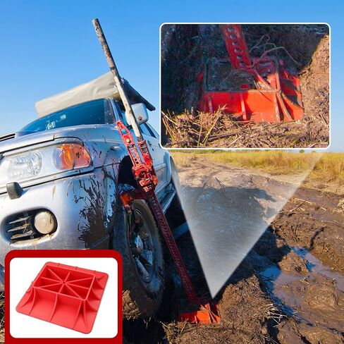 قاعدة جاك ومقبض متوافق مع YIYITOOLS، قطعتان، قاعدة للطرق الوعرة، أحمر وأسود، تخفف من غرق الرافعة، ملحقات حامي شريط المقبض (YN-1-001) in Kuwait