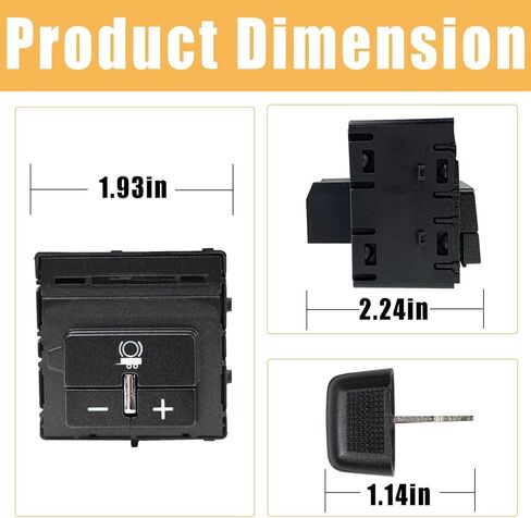 84108373 مجموعة مفاتيح التحكم في فرامل المقطورة متوافقة مع 2016-2022 شيفروليه جي إم سي كولورادو كانيون يوكون تاهو سيلفرادو سوبربان سييرا وحدة تحكم فرامل المقطورة السوداء in Kuwait