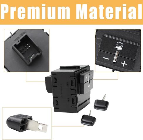 84108373 مجموعة مفاتيح التحكم في فرامل المقطورة متوافقة مع 2016-2022 شيفروليه جي إم سي كولورادو كانيون يوكون تاهو سيلفرادو سوبربان سييرا وحدة تحكم فرامل المقطورة السوداء in Kuwait