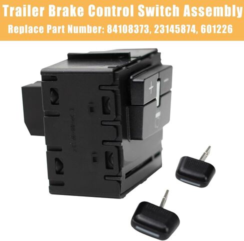 84108373 مجموعة مفاتيح التحكم في فرامل المقطورة متوافقة مع 2016-2022 شيفروليه جي إم سي كولورادو كانيون يوكون تاهو سيلفرادو سوبربان سييرا وحدة تحكم فرامل المقطورة السوداء in Kuwait