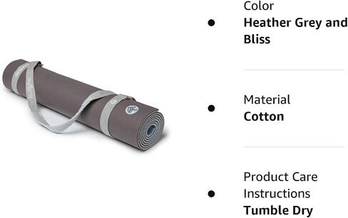 Manduka Yoga Commuter Mat Carrier - Eco-Friendly Cotton, Easy to Carry, Hands-Free, For All Mat Sizes, 68" x 1.5" in Saudi Arabia