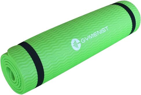 GYMENIST Thick Exercise Yoga Floor Mat Nbr 24 X 71 Inches, Great for Camping Cardio Workout Pilates Gymnastics in Saudi Arabia