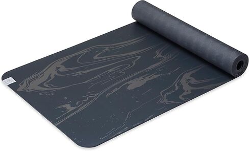 سجادة اليوغا Gaiam Dry-Grip - بساط للتمارين واللياقة البدنية بسمك 5 مم لليوجا القياسية أو الساخنة، والبيلاتس والتدريبات الأرضية - دعم مبطن، معطف غير قابل للانزلاق - 68 × 24 بوصة in Kuwait