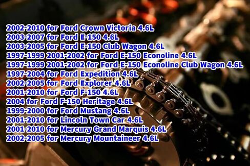 VLIGO Engine Timing Chain Kit 90387SG F6AZ-6L266-CA Compatible with 1997-2010 4.6L Ford E-150, F-150, EXPEDITION, MUSTANG, CROWN VICTORIA/Lincoln Town Car/Mercury Grand Marquis, Mountaineer in Saudi Arabia