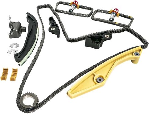 مجموعة سلسلة توقيت المحرك loosoo AT4Z6268C، متوافقة مع F-150/Flex/Taurus/Edge/Explorer/Mustang، Lincoln MKS/MKX/MKZ V6 3.7L 3.5L، شداد سلسلة التوقيت ودليل in Kuwait