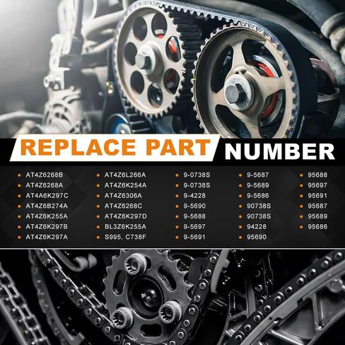 مجموعة سلسلة توقيت المحرك loosoo AT4Z6268C، متوافقة مع F-150/Flex/Taurus/Edge/Explorer/Mustang، Lincoln MKS/MKX/MKZ V6 3.7L 3.5L، شداد سلسلة التوقيت ودليل in Kuwait