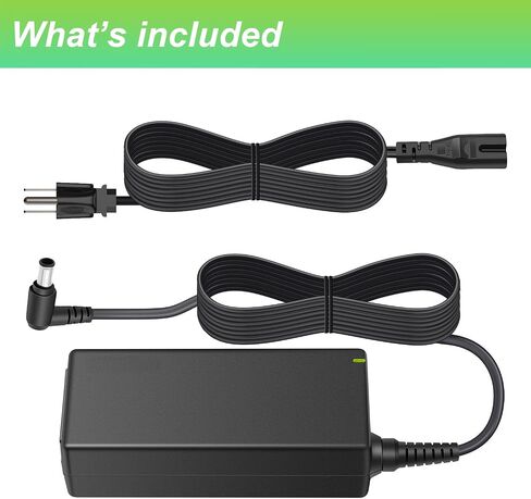for LG 19V LED LCD Monitor Widescreen HDTV Power Cord Replacement Charger Adapter for 19" 20" 22" 23" 24" 27" Power Supply, 19V, AC, DC, 8.5Ft. in Saudi Arabia
