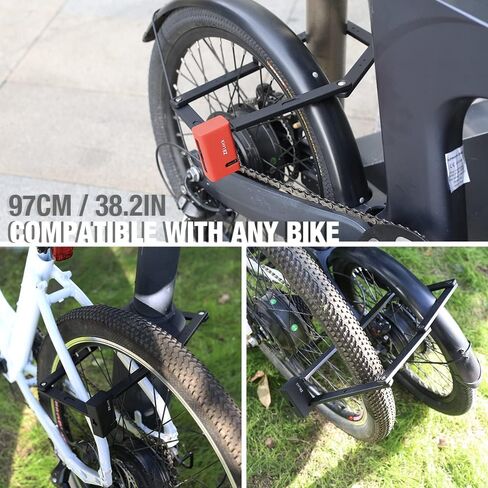 ZiiLock M - Compact Heavy-Duty Anti-Theft Folding Bike Lock with 3 Keys, Black, Gray, Red in Kuwait