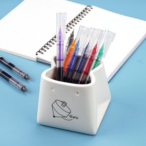 WRITECH Rolling Ball Pens Quick Dry Ink 0.5 mm Extra Fine Point Pens 10 Pcs Liquid Ink Pen Rollerball Pens Vintage Color in Saudi Arabia