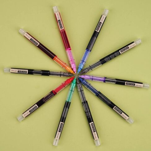 WRITECH Rolling Ball Pens Quick Dry Ink 0.5 mm Extra Fine Point Pens 10 Pcs Liquid Ink Pen Rollerball Pens Vintage Color in Saudi Arabia