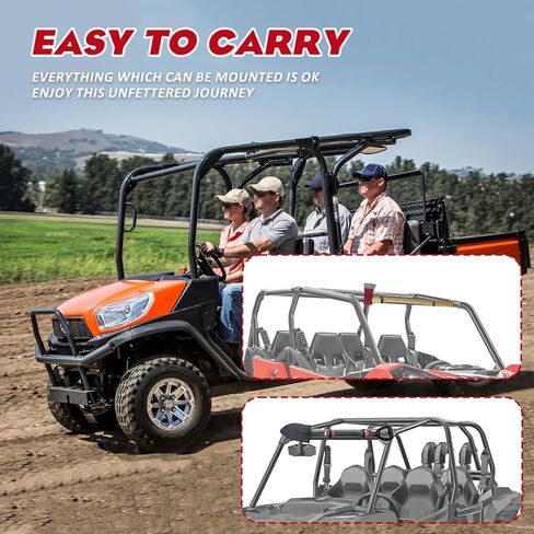 JFG RACING 4 Pack Shovel Mount Tool Holder Roof Rack Rubber Straps Mounting 1.5"-3.5" Diameter Tools And Equipment For 0.85"-2.5" Mounting Roll Bar ATV UTV RV SUV Truck Snowmobile in Saudi Arabia