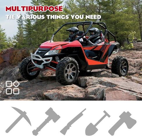 JFG RACING 4 Pack Shovel Mount Tool Holder Roof Rack Rubber Straps Mounting 1.5"-3.5" Diameter Tools And Equipment For 0.85"-2.5" Mounting Roll Bar ATV UTV RV SUV Truck Snowmobile in Saudi Arabia
