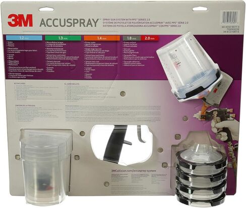 3M Accuspray Paint Spray Gun System with PPS 2.0, 26580, Standard, 22 Ounces, Use for Cars, Furniture, Cabinets and More, 1 Paint Gun,1 Paint Cup,5 Disposable Lids and Liners,5 Nozzles,3 Sealing Plugs in Saudi Arabia