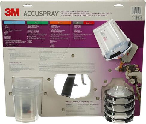 3M Accuspray Paint Spray Gun System with PPS 2.0, 26580, Standard, 22 Ounces, Use for Cars, Furniture, Cabinets and More, 1 Paint Gun,1 Paint Cup,5 Disposable Lids and Liners,5 Nozzles,3 Sealing Plugs in Saudi Arabia