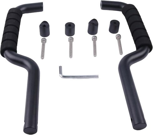 4PCS Front and Rear Roll Bar Grab Handles Compatible with Ford Bronco 2 and 4 Door 2021 2022 Black in Saudi Arabia
