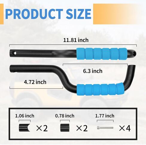 Bronco Front & Rear Roll Bar Grab Handles Compatible with 2023 2024 New Ford Bronco 2021 2022 4 Door, Aluminum Alloy Grip Handles Bronco Interior Accessories, 4 Pack(Not Fit Bronco Sport) in Saudi Arabia