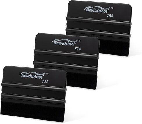 NEWISHTOOL ممسحة لباد للفينيل، أداة ممسحة من الفينيل بحافة سوداء مقاس 10.16 سم، أدوات لف الفينيل ممسحة تظليل النوافذ، أداة مكشطة لملصقات الرسم، ممسحة بلاستيكية لتثبيت الفيلم، حزمة من 6 قطع in Kuwait