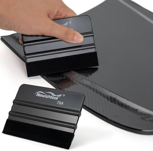 NEWISHTOOL ممسحة لباد للفينيل، أداة ممسحة من الفينيل بحافة سوداء مقاس 10.16 سم، أدوات لف الفينيل ممسحة تظليل النوافذ، أداة مكشطة لملصقات الرسم، ممسحة بلاستيكية لتثبيت الفيلم، حزمة من 6 قطع in Kuwait