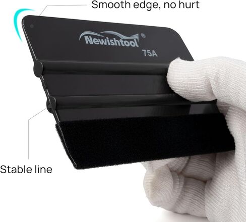 NEWISHTOOL ممسحة لباد للفينيل، أداة ممسحة من الفينيل بحافة سوداء مقاس 10.16 سم، أدوات لف الفينيل ممسحة تظليل النوافذ، أداة مكشطة لملصقات الرسم، ممسحة بلاستيكية لتثبيت الفيلم، حزمة من 6 قطع in Kuwait