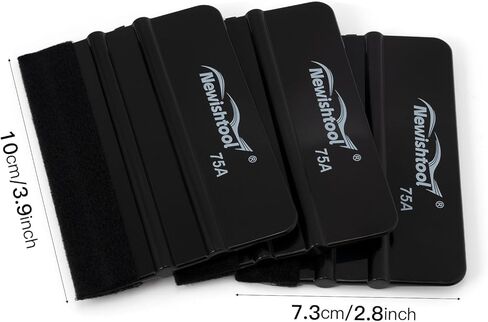 NEWISHTOOL ممسحة لباد للفينيل، أداة ممسحة من الفينيل بحافة سوداء مقاس 10.16 سم، أدوات لف الفينيل ممسحة تظليل النوافذ، أداة مكشطة لملصقات الرسم، ممسحة بلاستيكية لتثبيت الفيلم، حزمة من 6 قطع in Kuwait