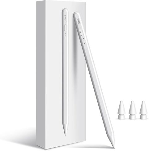 قلم ستايلس لجهاز iPad، شحن سريع لمدة 10 دقائق لقلم Apple iPad الجيل الأول/الثاني مع خاصية رفض راحة اليد، حساسية إمالة لجهاز iPad 6/7/8/9/10، iPad Pro 11 بوصة و12.9 بوصة، iPad Air 3/4/5، آيباد ميني 5/6 in Kuwait