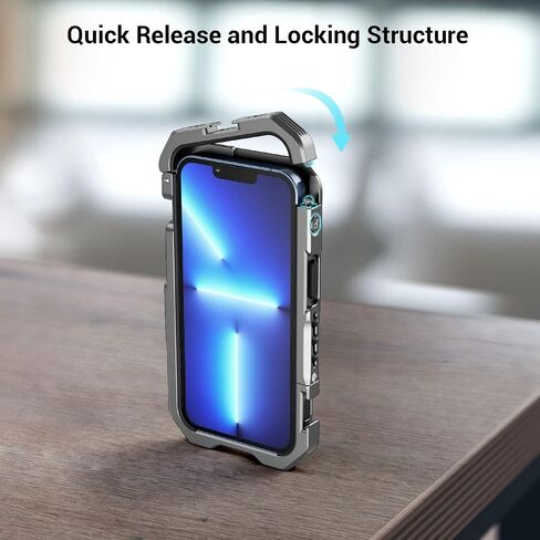 SmallRig Video Rig Kit for iPhone 13 Pro Max with Dual Handles, Aluminum Mobile Phone Stabilizer Kit with Dual Cold Shoe, Smartphone Video Rig Set for Filmmaking/Videography/Live Streaming-3604 in Saudi Arabia