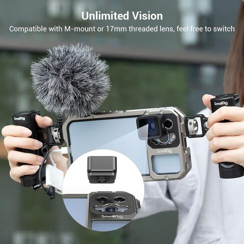 SmallRig Video Rig Kit for iPhone 13 Pro Max with Dual Handles, Aluminum Mobile Phone Stabilizer Kit with Dual Cold Shoe, Smartphone Video Rig Set for Filmmaking/Videography/Live Streaming-3604 in Saudi Arabia