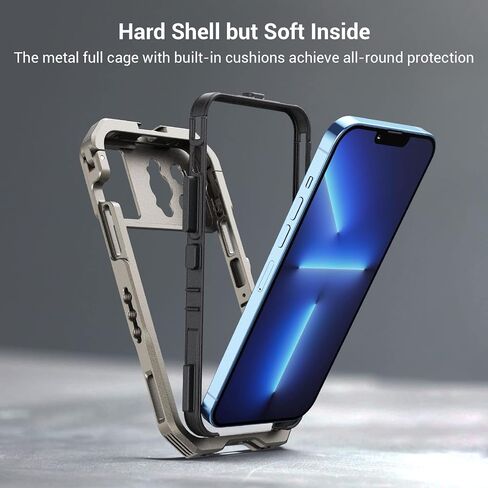 SmallRig Video Rig Kit for iPhone 13 Pro Max with Dual Handles, Aluminum Mobile Phone Stabilizer Kit with Dual Cold Shoe, Smartphone Video Rig Set for Filmmaking/Videography/Live Streaming-3604 in Saudi Arabia