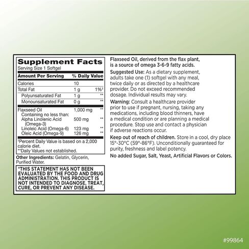 Quality Choice Flaxseed Oil 1,000 mg Softgels in Saudi Arabia