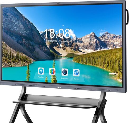 H11S-1 لوحة ذكية 65 بوصة، كاميرا ويب مدمجة، شاشة لمس 4K UHD IPS، لوحة بيضاء ذكية للمكتب والفصل الدراسي والمنزل in Kuwait