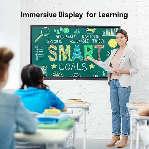 H11S-1 لوحة ذكية 65 بوصة، كاميرا ويب مدمجة، شاشة لمس 4K UHD IPS، لوحة بيضاء ذكية للمكتب والفصل الدراسي والمنزل in Kuwait