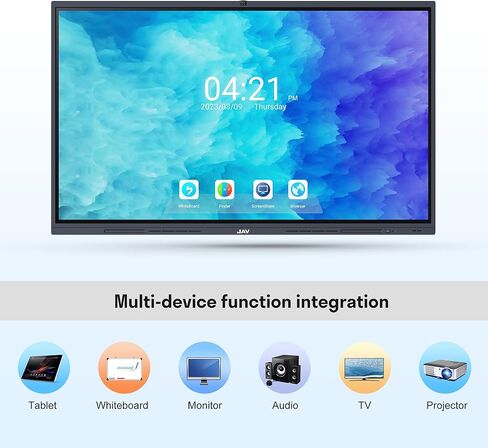 H11S-1 لوحة ذكية 65 بوصة، كاميرا ويب مدمجة، شاشة لمس 4K UHD IPS، لوحة بيضاء ذكية للمكتب والفصل الدراسي والمنزل in Kuwait