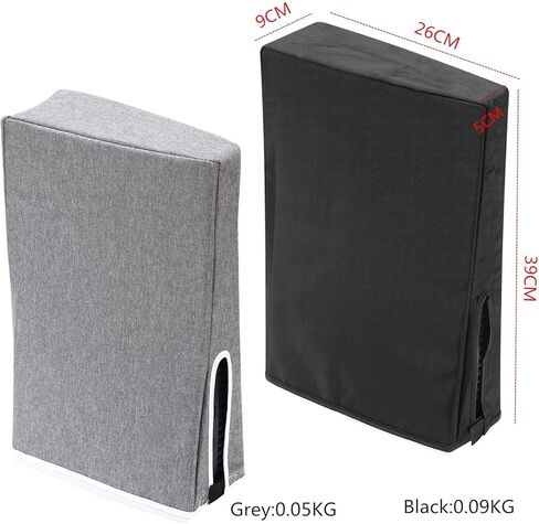 Game Console Dust Cover Horizontal/Vertical Dust-Proof Game Cover for PS5 Slim Console Protective Accessories (Horizontal Black) in Saudi Arabia