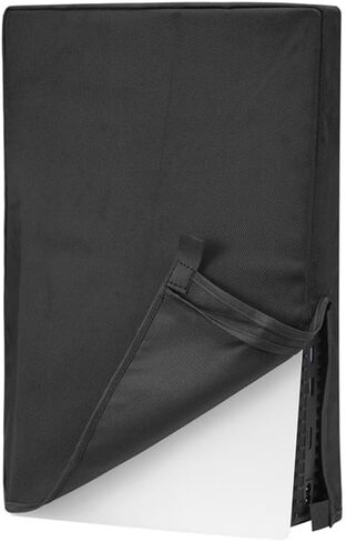 Game Console Dust Cover Horizontal/Vertical Dust-Proof Game Cover for PS5 Slim Console Protective Accessories (Horizontal Black) in Saudi Arabia