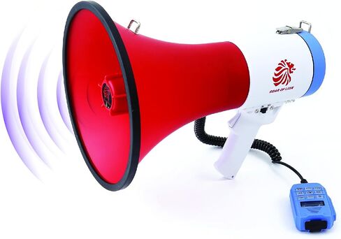 Bullhorn Megaphone with Siren & Volume Control/Recorder - Waterproof 30W Reliable and Consistent Performance, 700-sec Voice Recording with Maximum Range 1640Yards in Saudi Arabia