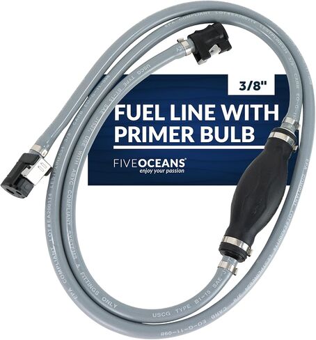 Five Oceans 3/8-Inch Marine Outboard Motor Fuel Line for Yamaha Mercury, Leakproof, 6-foot Long, Reinforced EPA/CARB, Replaces Part 22-13563Q7, 22-13563A7, 22-13563A6, 22-13563T7 - FO4285 in Kuwait