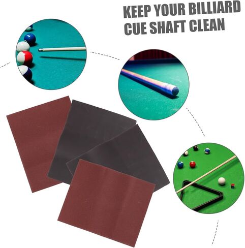 Unomor 4 Sheets Tools Sandpaper Pool cue Pool Stick polishing Paper Sand Paper for cues Pool Stick Cleaner Cleaning Tool polishing Paper for cues Billiard Supply Skin Head Club Shaping in Kuwait