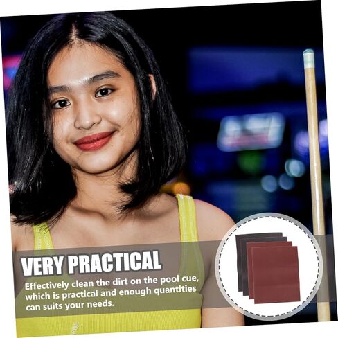 Unomor 4 Sheets Tools Sandpaper Pool cue Pool Stick polishing Paper Sand Paper for cues Pool Stick Cleaner Cleaning Tool polishing Paper for cues Billiard Supply Skin Head Club Shaping in Kuwait